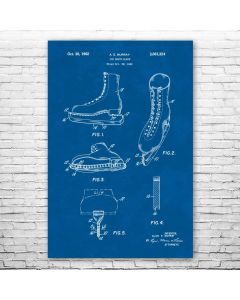 Figure Skate Poster Patent Print