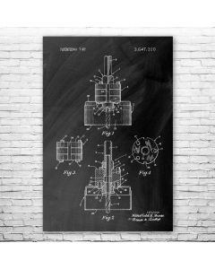 Hole Saw Patent Print Poster
