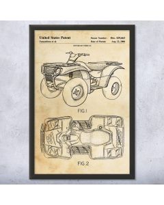 Four Wheeler Patent Framed Print