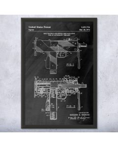 MAC-10 Pistol Framed Patent Print