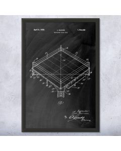 Boxing Ring Framed Patent Print