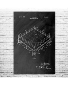 Boxing Ring Patent Print Poster