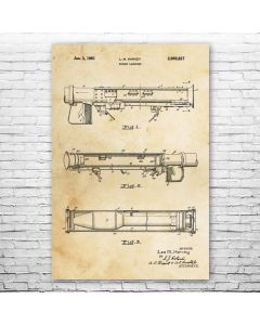 RPG Rocket Launcher Patent Print Poster