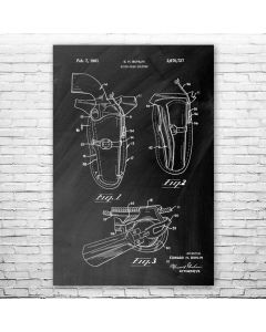 Quick Draw Holster Patent Print Poster