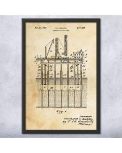 Oil Platform Patent Framed Print