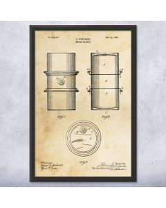 Oil Barrel Patent Framed Print