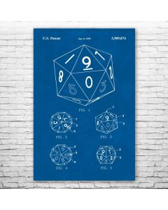 20 Sided Dice Poster Print