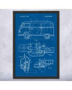 Hippie Bus Patent Framed Print