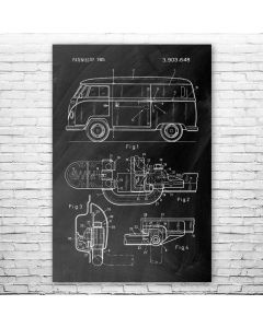 Hippie Bus Patent Print Poster