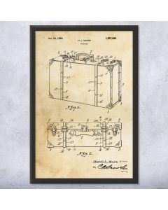 Suitcase Patent Framed Print