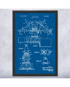 Pier Crane Patent Framed Print