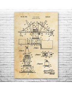 Pier Crane Patent Print Poster