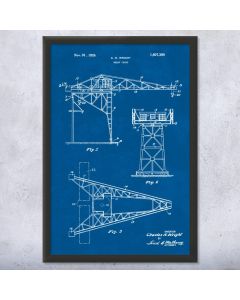 Wharf Crane Patent Framed Print