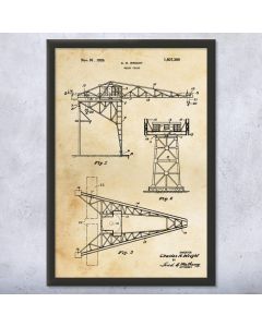 Wharf Crane Patent Framed Print