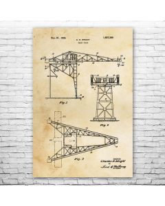 Wharf Crane Patent Print Poster