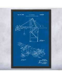 Cargo Crane Patent Framed Print