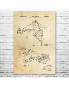 Cargo Crane Patent Print Poster