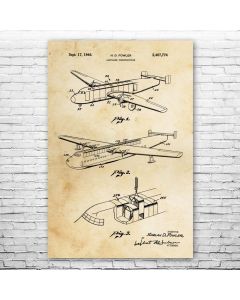 Cargo Plane Patent Print Poster