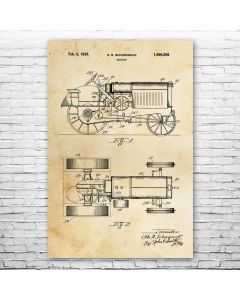Oliver Tractor Patent Print Poster