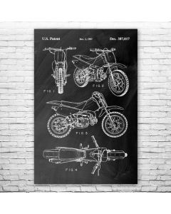 Dirt Bike Patent Print Poster