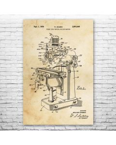 Vertical Milling Machine Poster Print