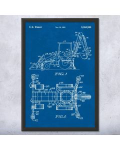 Tractor Loader Backhoe Patent Framed Print