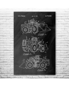 Tractor Loader Patent Print Poster