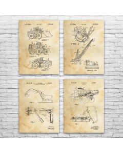 Heavy Machinery Posters Set of 4