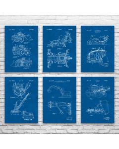 Heavy Machinery Posters Set of 6