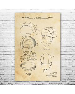 Hard Hat Patent Print Poster