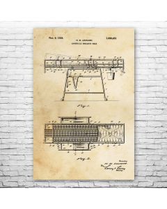 Embalming Table Patent Print Poster