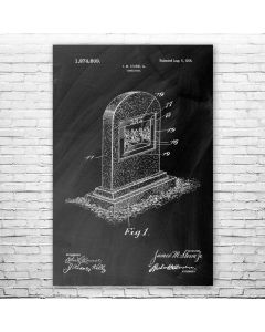 Tombstone Patent Print Poster