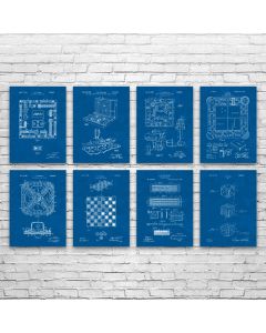 Board Game Patent Prints Set of 8