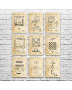 Board Game Patent Posters Set of 9