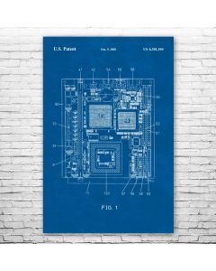 Motherboard Patent Print Poster