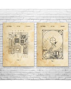 Computer Hardware Patent Prints Set of 2