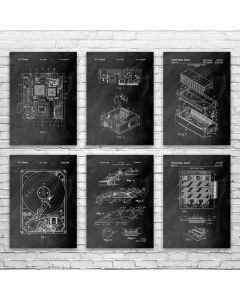 Computer Hardware Patent Posters Set of 6