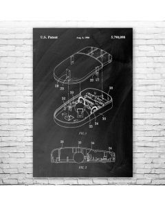 Computer Mouse Patent Print Poster