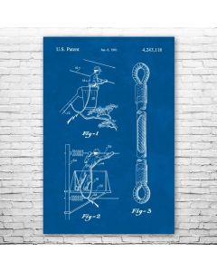 Safety Line Patent Print Poster