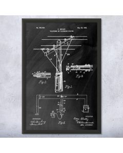 Telephone Pole Patent Framed Print