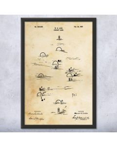 Croquet Game Patent Print