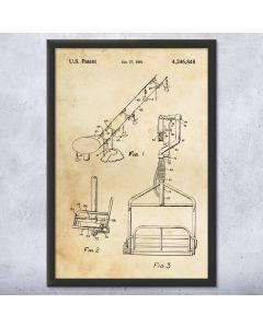 Ski Lift Patent Framed Print