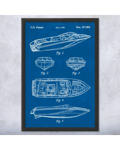 Speedboat Patent Framed Print