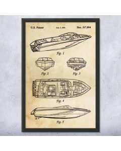 Speedboat Patent Framed Print