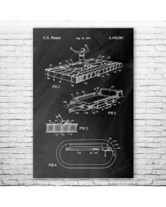 Long Jump Pit Patent Print Poster