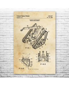 Bomb Robot Patent Print Poster