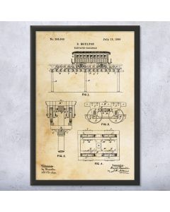 Elevated Railroad Patent Print
