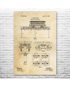 Elevated Railroad Patent Print Poster