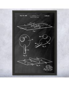 Table Tennis Game Patent Framed Print