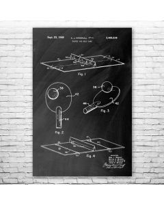 Table Tennis Game Patent Print Poster